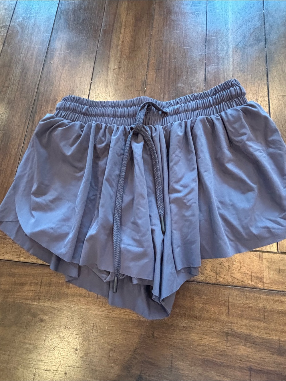 Gray Flowy Running shorts-never worn